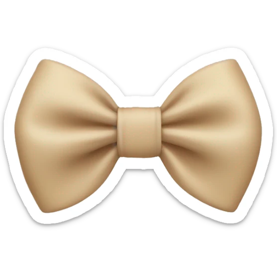 Beige bow sticker