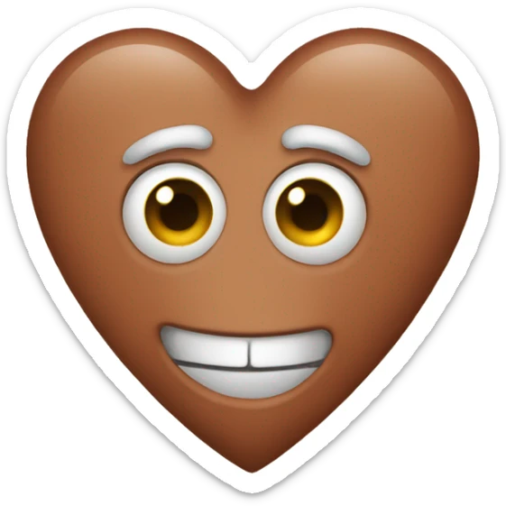 heart russet sticker