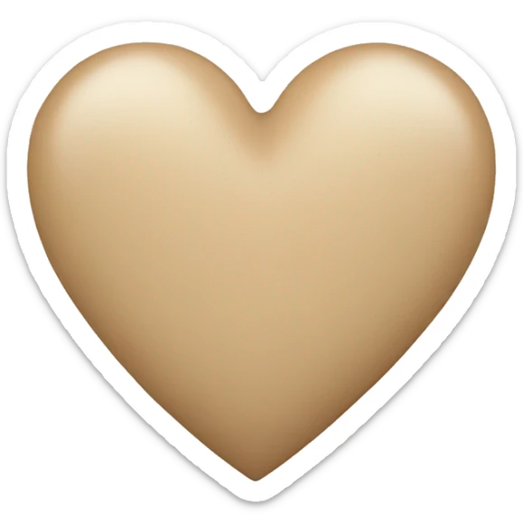 Beige heart  sticker