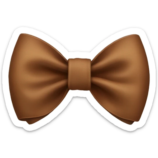 Brown bow sticker