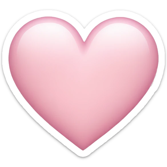 Light pink heart sticker