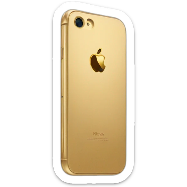 gold iphone sticker