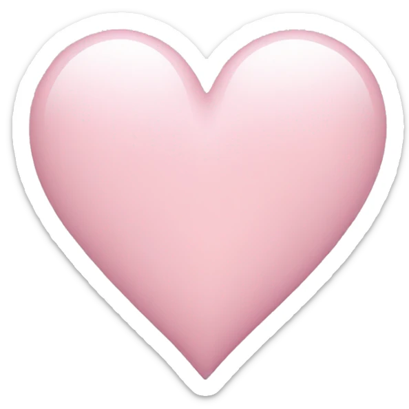 Light pink heart sticker