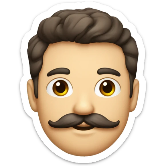 moreno con pelo piel clara bigote con ojos verdes con morena de piel trigueña con ojos avellana sticker