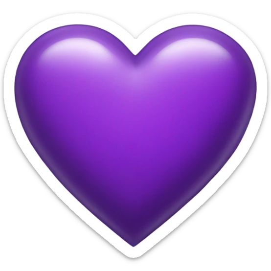 Clear Purple Heart sticker
