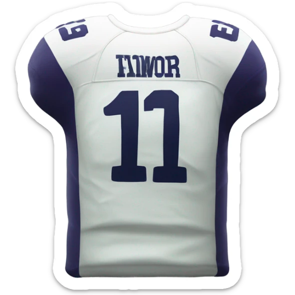 the back of a football jersey with number 19  sticker