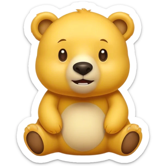 Yellow bear
 sticker