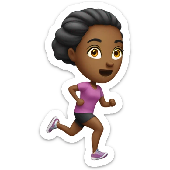 running t-shirt woman sticker