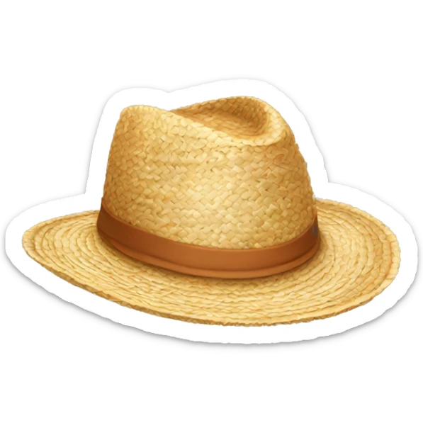 Straw hat sticker