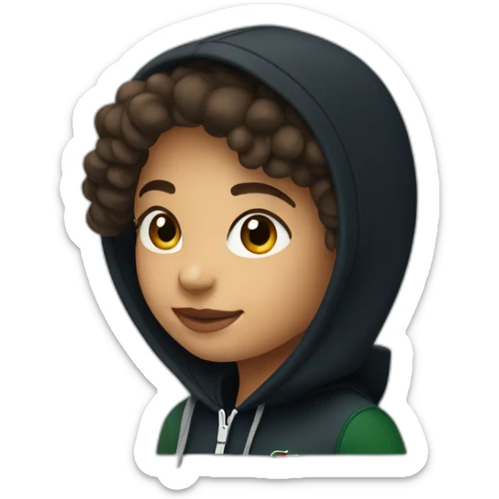 Lacoste bag latina girl with black lacoste hoodie sticker