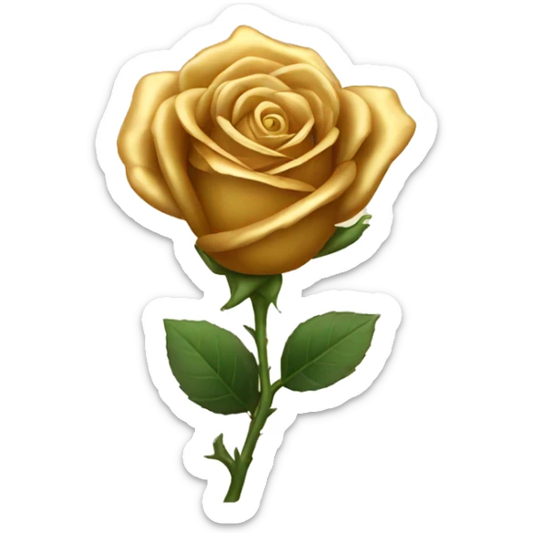 Golden rose sticker