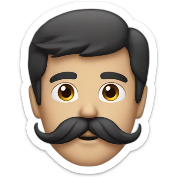 mustache sticker