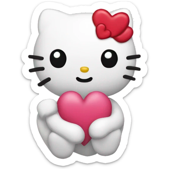 Hello kitty heart sticker