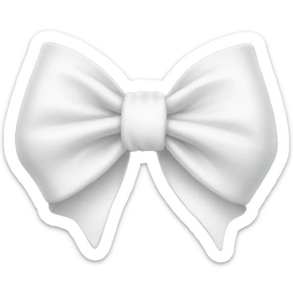White bow sticker