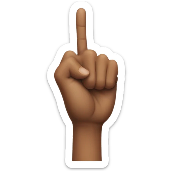 hand two fingers sticker