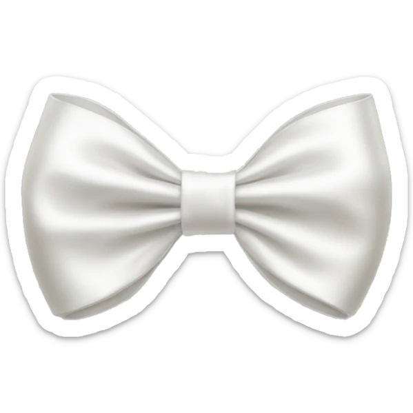 white satin bow sticker