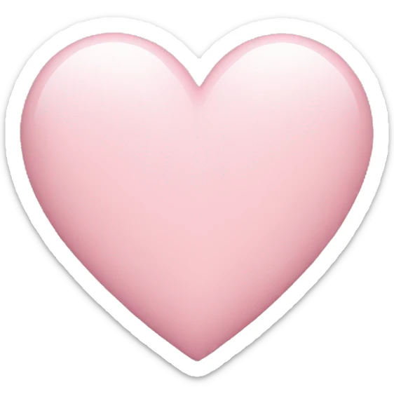 Light pink heart sticker