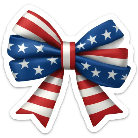 american flag bow sticker