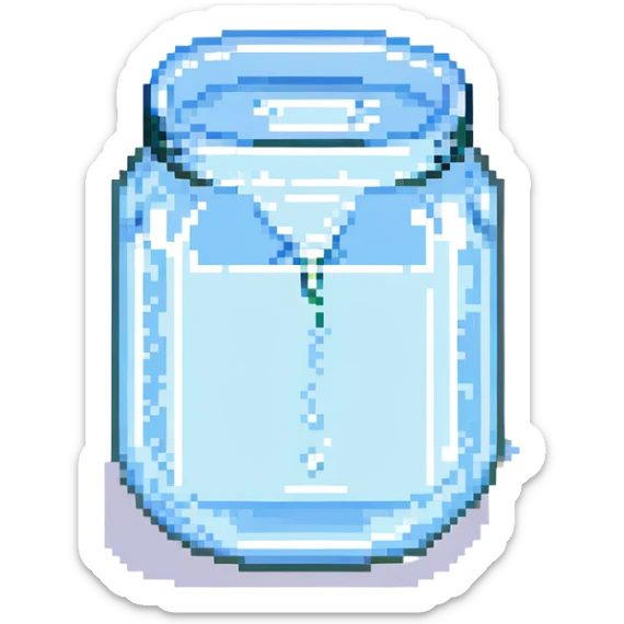 a glass of water sticker