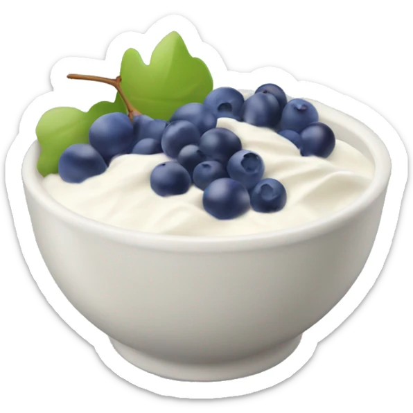 yoghurt bowl with grapes and blueberries sticker