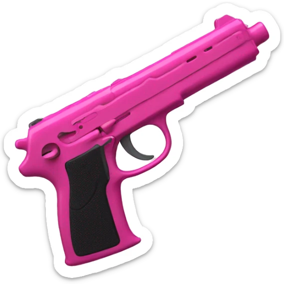 Pink gun  sticker
