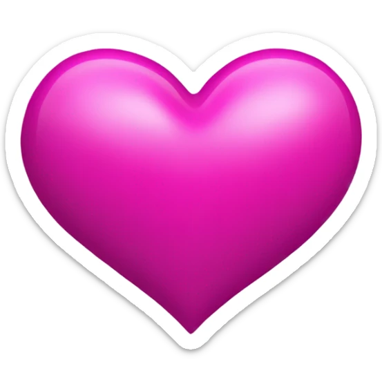  Megenta heart sticker
