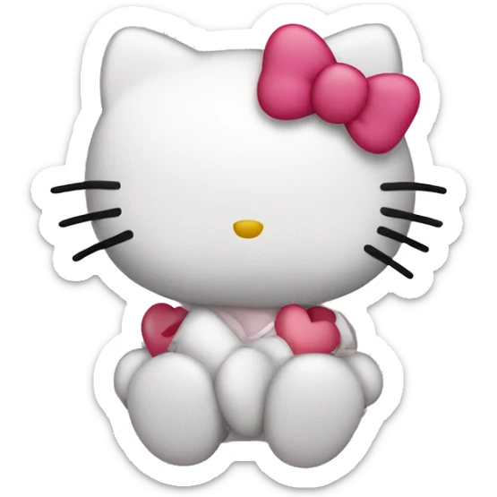 hello kitty heart sticker