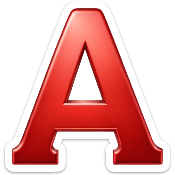 The letter: A sticker