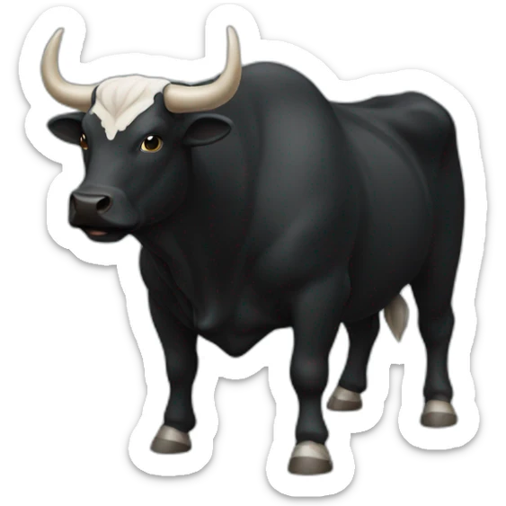 Black bull sticker