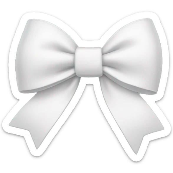 white bow sticker