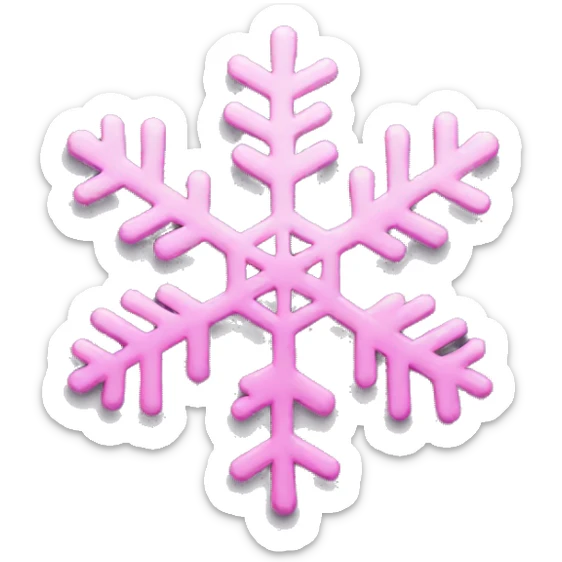 pink snowflake  sticker
