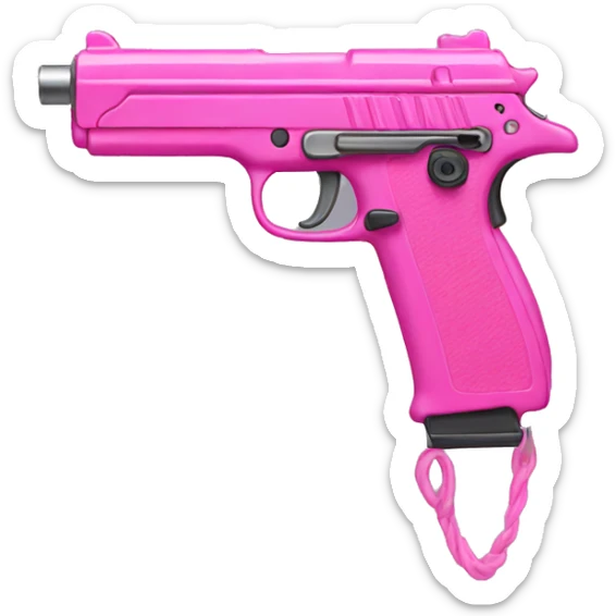 Pink gun  sticker