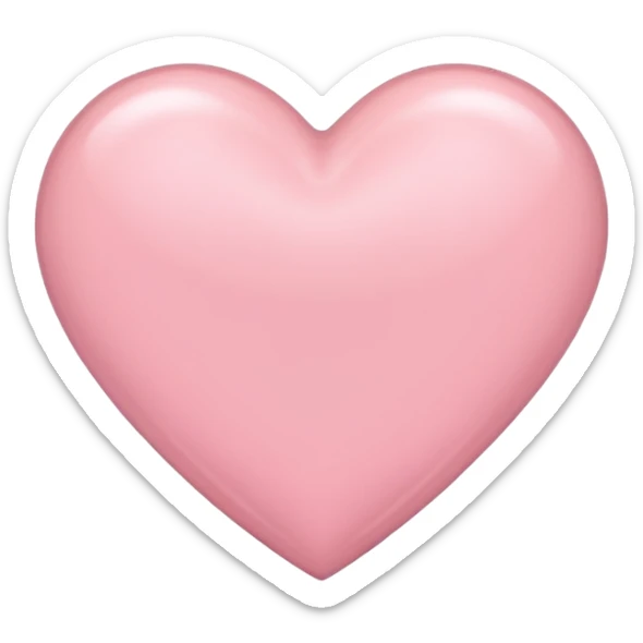 Light pink heart sticker