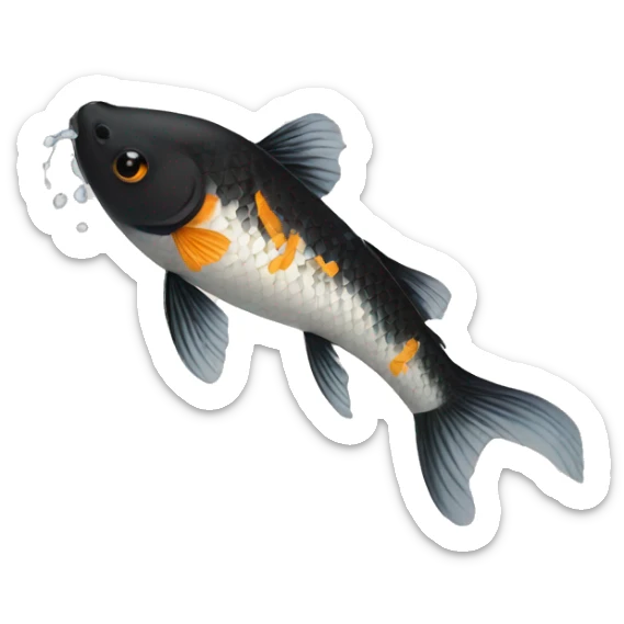 BLACK KOI sticker