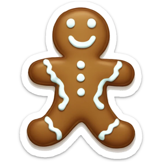 gingerbread man sticker