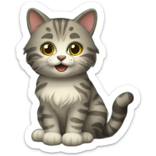 forest cat sticker