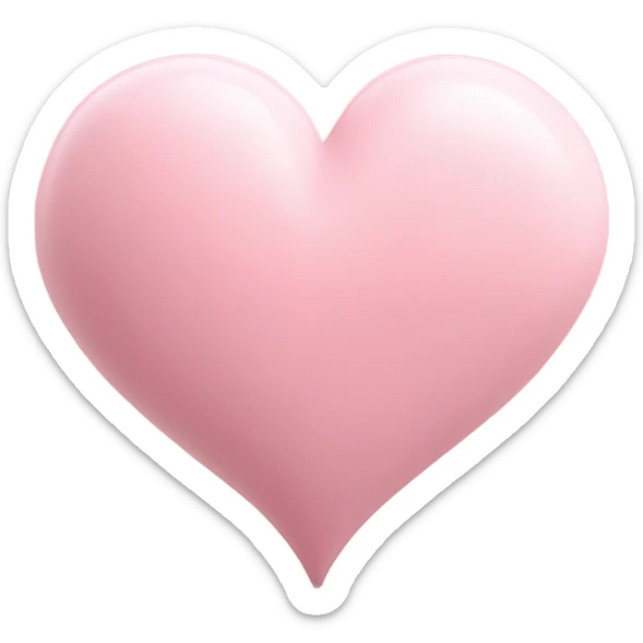 Pastel pink heart  sticker