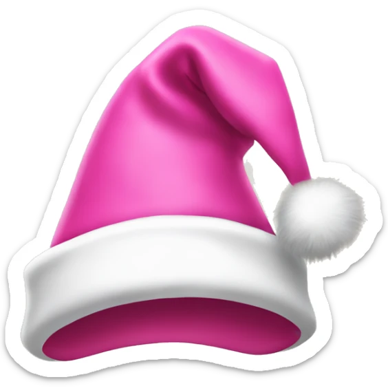 pink Santa hat sticker