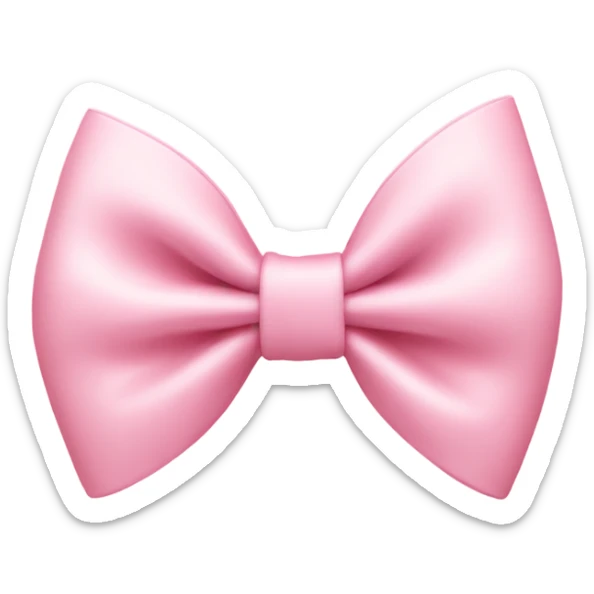 light pink bow on light pink bow sticker