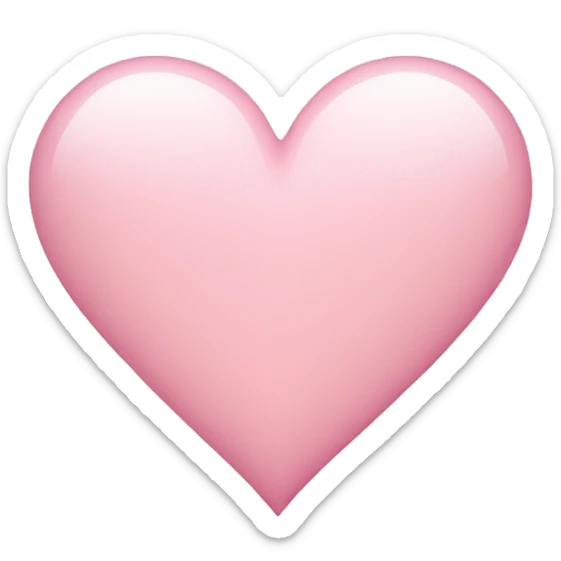 light pink heart sticker