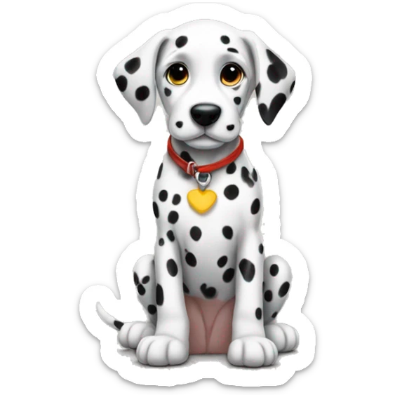 Dalmatian puppy sitting sticker