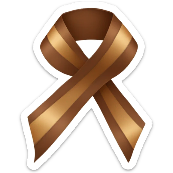 ribbon with the colour of shades of brown  sticker