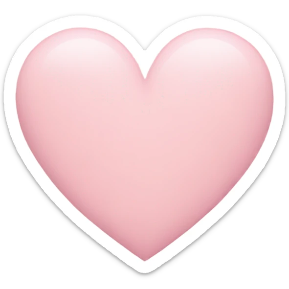 Light pink heart sticker