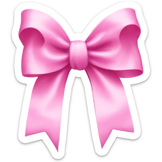Pink bow sticker