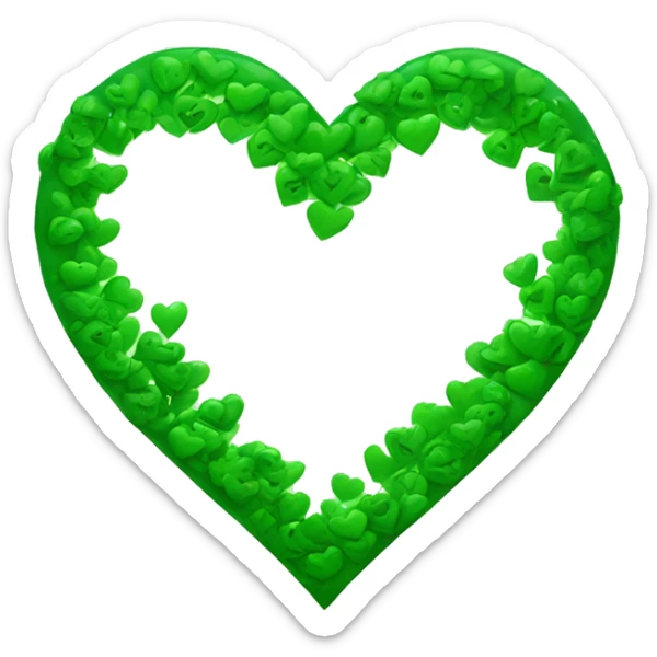 Green heart sticker