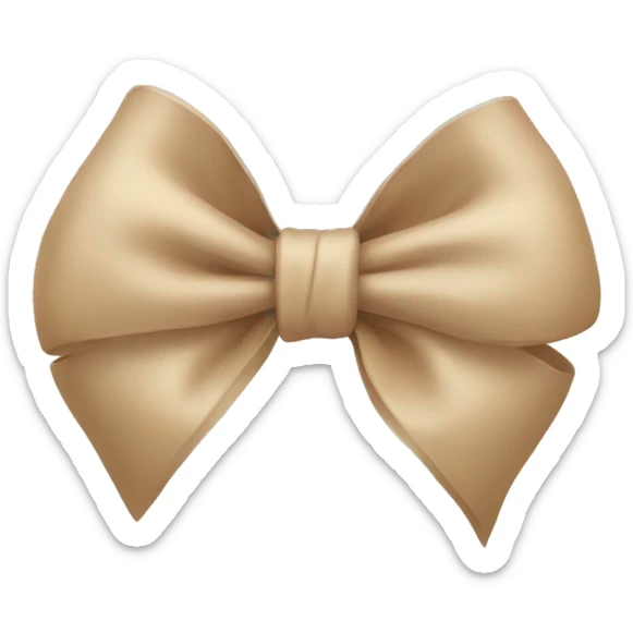 beige bow  sticker