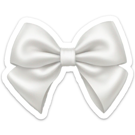 white satin bow sticker