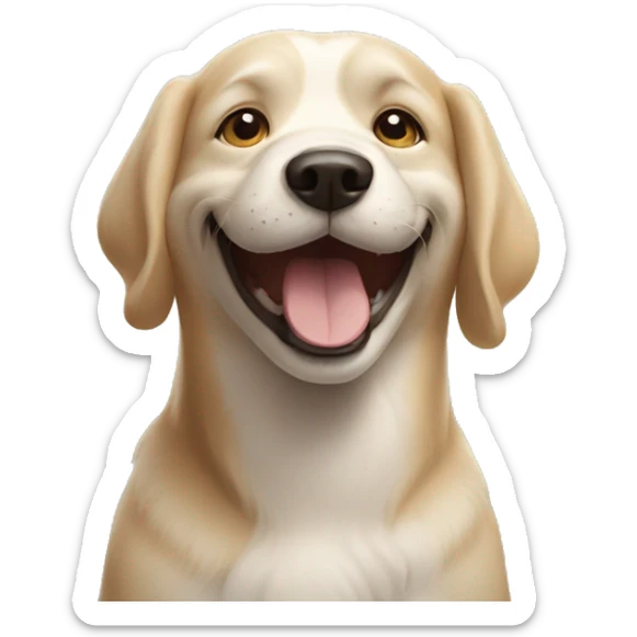 happy smiley dog sticker