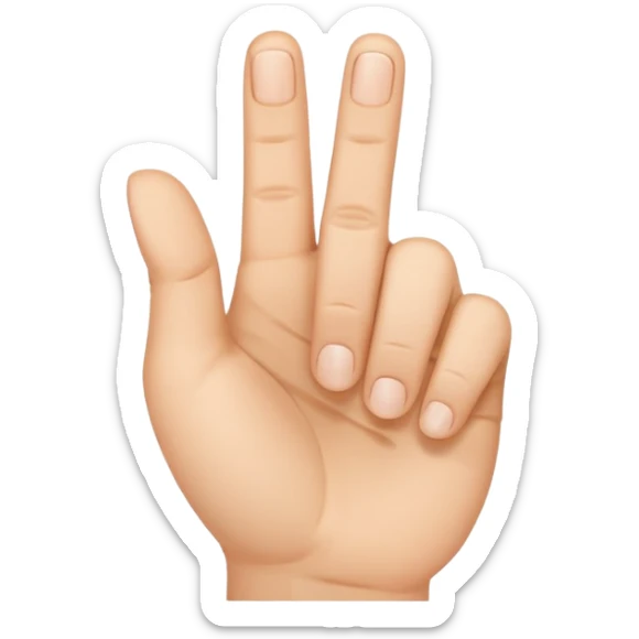 yvl hand sign with the thumb, the index finger and middle finger was ride up sticker