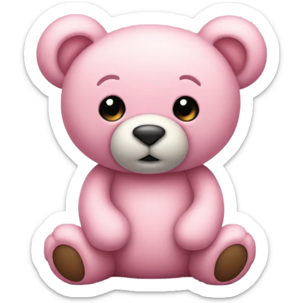 Pink teddy bear sticker